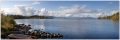 Вид на Умбозеро и Хибины