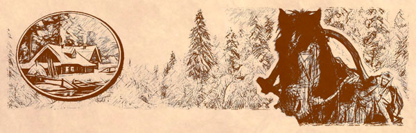 Дом Айды Очена в лесу